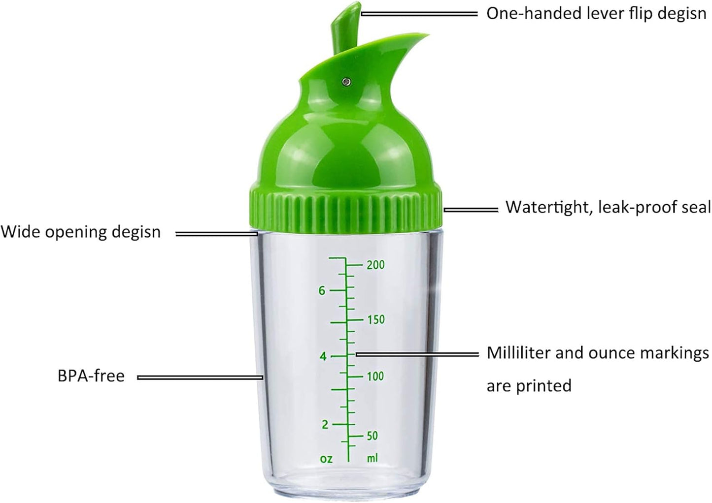 Salad Dressing Shaker Container