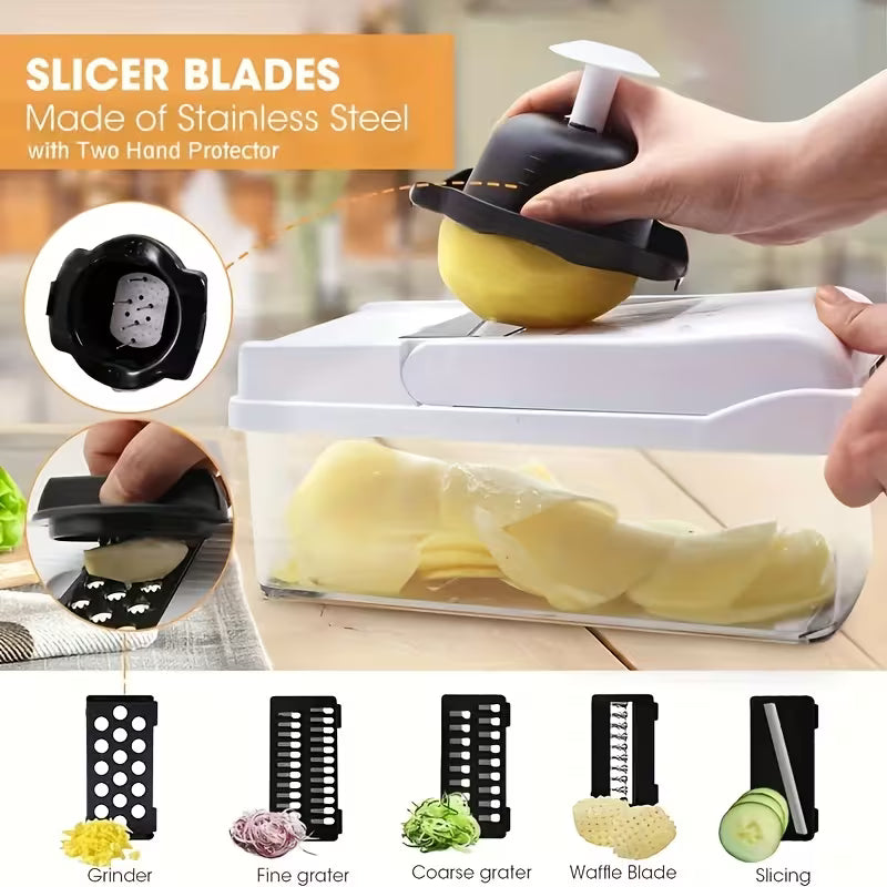 The Ultimate All-In-One Vegetable Chopper & Veggie Slicer